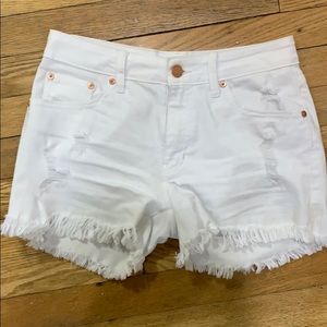 JBD white denim shorts